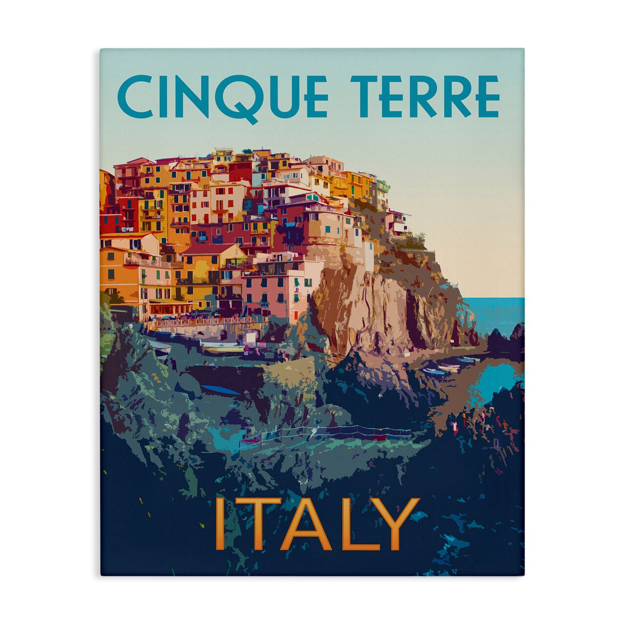 Stupell Industries Italian Coast Cityscape Canvas Design by Victoria Barnes